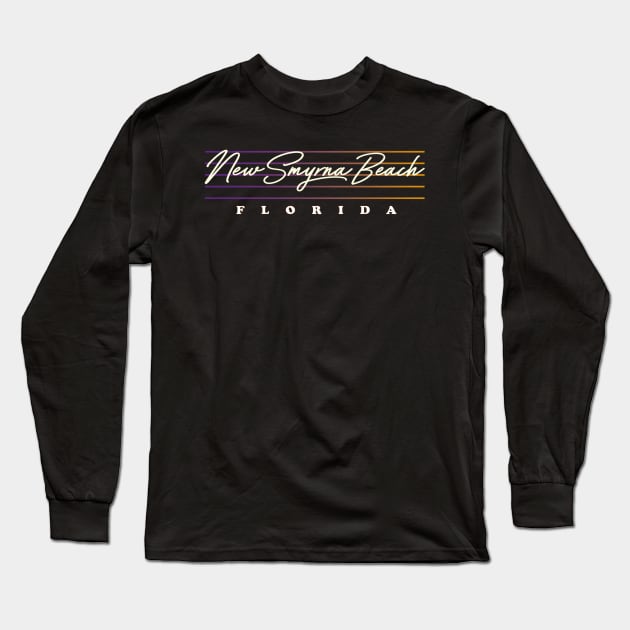 New Smyrna Beach Style Florida Long Sleeve T-Shirt by Weirdcore